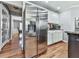 Kitchen featuring stainless steel appliances and hardwood floors at 2311 October Nw Ct, Acworth, GA 30102