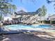 Backyard pool with house, deck and wood structure at 2311 October Nw Ct, Acworth, GA 30102