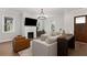 Comfortable living room featuring a fireplace, stylish furniture, and plenty of natural light at 1911 Commons Cir, Brookhaven, GA 30341
