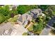 An aerial view displays a beautiful neighborhood, with a well-manicured lawns and lush trees at 2141 Abby Ne Ln, Atlanta, GA 30345