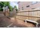 Fenced backyard with a bench and a staircase at 2141 Abby Ne Ln, Atlanta, GA 30345