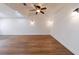 Finished basement area with recessed lights, ceiling fan, and wood-look flooring at 2141 Abby Ne Ln, Atlanta, GA 30345