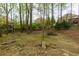 Spacious backyard featuring mature trees, lush greenery, and glimpses of neighboring homes in a serene, wooded setting at 4270 Parnell Rd, Marietta, GA 30062