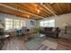 Finished basement featuring durable flooring, two windows for natural light and a living area with an office at 4270 Parnell Rd, Marietta, GA 30062