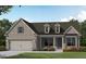 Charming one-story brick home with a two-car garage, dormers, and inviting front landscaping at 559 Southland Cir, Canton, GA 30115
