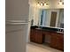 Bathroom with double sink vanity and granite countertops at 611 Parkside Village Nw Way, Marietta, GA 30060