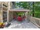 Back deck with seating and a gazebo at 131 Helmswood Sw Cir, Marietta, GA 30064