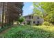 Exterior view of the home's backyard and patio area surrounded by lush trees at 890 Muirfield Rdg, Marietta, GA 30068