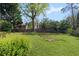 Spacious backyard with lush green lawn, mature trees, and garden area at 890 Muirfield Rdg, Marietta, GA 30068