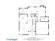 Detailed first floor plan showcasing layout of living spaces, kitchen, bathrooms and outdoor patio at 890 Muirfield Rdg, Marietta, GA 30068