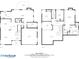 Detailed two-story floor plan showcasing the layout of living spaces, bedrooms, bathrooms, and garage at 890 Muirfield Rdg, Marietta, GA 30068