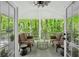 Relaxing screened porch surrounded by lush greenery at 4152 Club Ne Dr, Atlanta, GA 30319