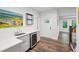 Finished basement area with a wet bar and beverage cooler at 4152 Club Ne Dr, Atlanta, GA 30319