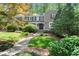 Charming two-story home featuring stone accents, manicured lawn and a stone pathway leading to the front door at 5515 Cross Gate Ct, Sandy Springs, GA 30327
