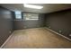Unfinished basement with carpet and built-in shelving above a small window at 350 Spring View Ct, Dallas, GA 30157