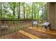 Wooden back deck with railings overlooking backyard at 2109 Defoors Ferry Nw Rd # D, Atlanta, GA 30318