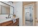 Updated bathroom with modern vanity and glass-enclosed shower at 2109 Defoors Ferry Nw Rd # D, Atlanta, GA 30318