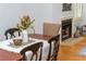 Dining area with hardwood floors and fireplace at 2109 Defoors Ferry Nw Rd # D, Atlanta, GA 30318