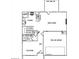 Floorplan showcases the kitchen, great room, garage, and flex room on the first floor at 678 Egrets Landing #63, Covington, GA 30014