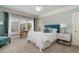 Cozy bedroom with ample natural light, a ceiling fan, and blue accents at 2114 Castlewycke Ct, Marietta, GA 30068