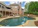 Large in-ground pool offers plenty of space for recreation with spa feature at 2114 Castlewycke Ct, Marietta, GA 30068