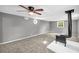 Basement space with wood burning stove, carpet flooring and neutral walls at 4301 Hidden Valley Rd, Decatur, GA 30035