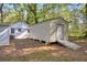 Shed in backyard for extra storage and organization; accessible by ramp at 4301 Hidden Valley Rd, Decatur, GA 30035