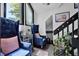 Charming living space with comfortable blue armchairs and stylish décor at 2451 Cedar Fork Trl, Marietta, GA 30062