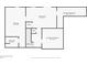 Basement floor plan layout including bedroom, bathroom, living room and unfinished storage space at 60 Bartlett Way, Dallas, GA 30157