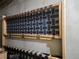 Close-up of wooden structure with shelving in a basement at 60 Bartlett Way, Dallas, GA 30157