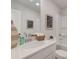 Bathroom with quartz countertop and built-in shower at 116 Winsome Way, Woodstock, GA 30188