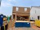 New home construction shows the framing and progress of this modern two-story residence at 116 Winsome Way, Woodstock, GA 30188