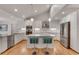 Modern kitchen with white cabinetry, a kitchen island, and stainless steel appliances at 1802 N Akin Ne Dr, Atlanta, GA 30345