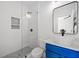 Modern bathroom featuring a glass enclosed shower, a stylish vanity, and sleek fixtures at 2564 Walden Estates Dr, Marietta, GA 30062