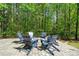 Outdoor fire pit area with seating surrounded by lush greenery for relaxing and entertaining in nature at 2564 Walden Estates Dr, Marietta, GA 30062