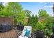 Deck with comfortable seating and lush green backyard at 3663 Brookhaven Manor Ne Xing, Atlanta, GA 30319