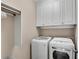 Laundry room equipped with washer, dryer, and ample storage cabinets at 3663 Brookhaven Manor Ne Xing, Atlanta, GA 30319