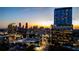 City skyline at sunset showing townhome with great proximity to downtown at 3663 Brookhaven Manor Ne Xing, Atlanta, GA 30319