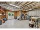 Unfinished basement storage or utility room; access to backyard at 403 Grassmeade Way, Snellville, GA 30078