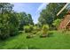 Large backyard with raised garden beds perfect for growing fresh vegetables and herbs at 2500 Kingsbrooke Ln, Duluth, GA 30097