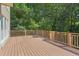 Spacious wood deck overlooking the treed backyard at 2500 Kingsbrooke Ln, Duluth, GA 30097