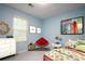 Bedroom filled with cheerful colors and patterns, a cozy space to relax and recharge at 2557 Summit Cove Dr # 128, Duluth, GA 30097