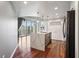 Modern kitchen featuring quartz countertops, stainless steel appliances, and hardwood floors at 860 Peachtree Ne St # 1417, Atlanta, GA 30308