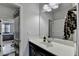 This stylish bathroom features bright vanity and easy access to the bedroom at 2705 Fox Hunt Way, Cumming, GA 30041