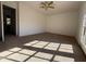 Bedroom featuring French doors, neutral carpet, and ceiling fan at 4485 Golf Vista Cir, Decatur, GA 30035