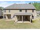 The spacious backyard features a covered patio, seamlessly extending the living space outdoors at 4735 Belcrest Way, Cumming, GA 30040