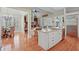 Spacious kitchen with an island, stainless steel appliances, and an adjacent dining area at 2016 Westbourne Way, Johns Creek, GA 30022