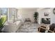 Cozy living room showcasing modern decor, wainscoting and neutral color palette at 118 Bellington Dr, Mcdonough, GA 30253