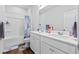 Charming bathroom featuring dual sinks, vanity, and tub/shower combo with kid-friendly decor at 137 Bastian Rd, Mcdonough, GA 30252