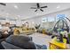 Open-concept living space with a view of the modern kitchen and dining area at 137 Bastian Rd, Mcdonough, GA 30252
